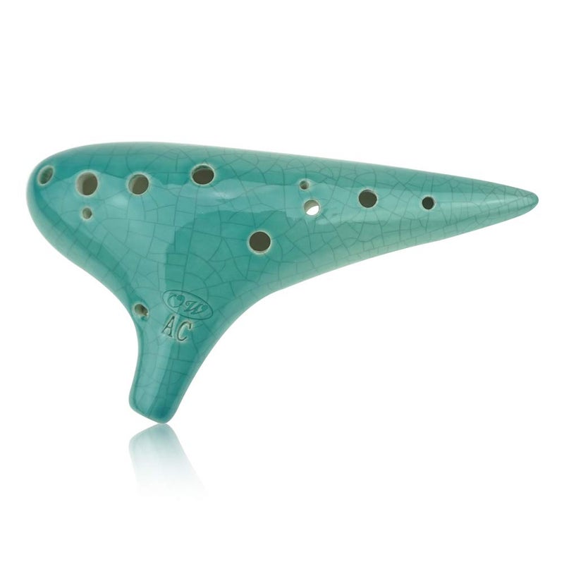 OcarinaWindÂ® 12 Hole Ocarina Exquisite Craft of Blue Ice-crack Alto C,Tenor C Ocarina, Gift Idea - Image 1